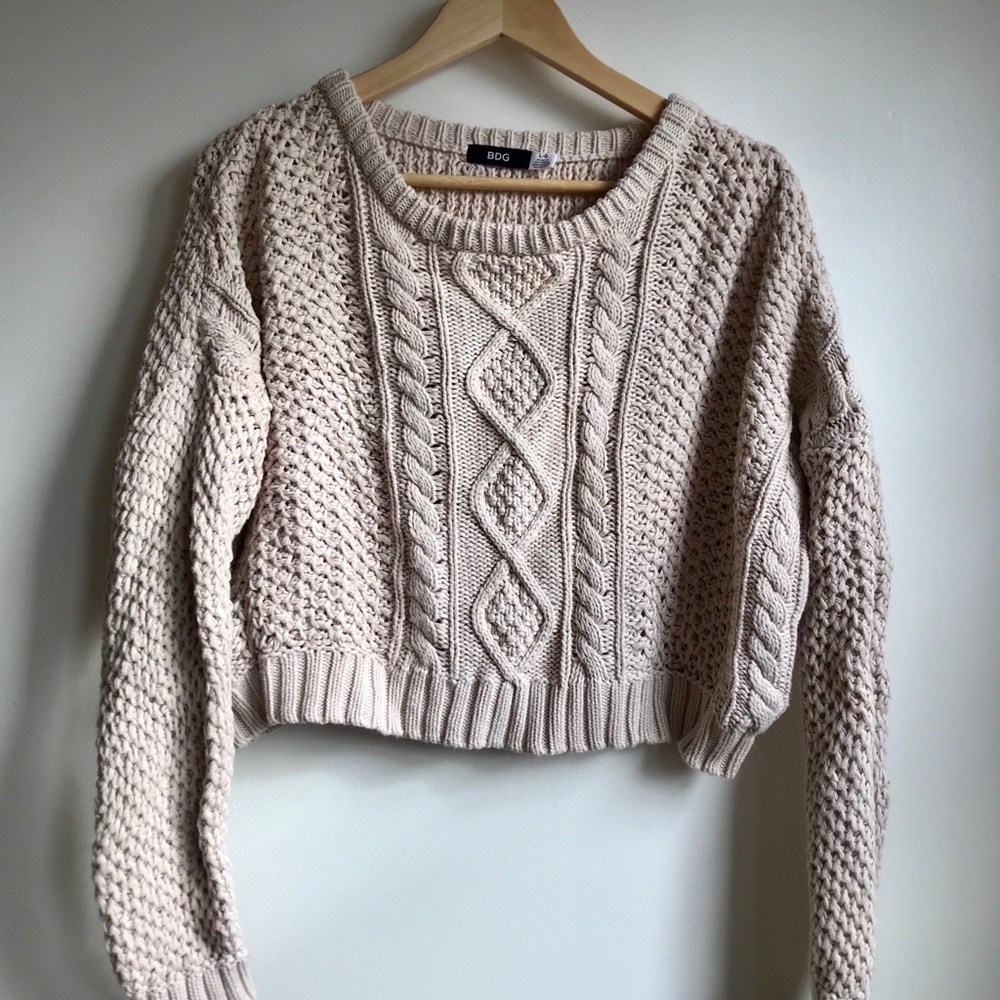 BDG Urban Outfitters cropped cable knit sweater